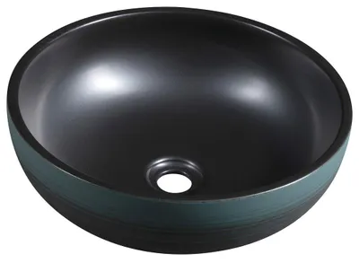 Produktbild von PRIORI Keramik-Waschtisch Ø 41cm, Schwarz/Grün