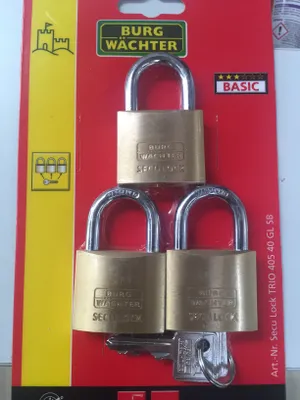 Produktbild von Burg Wächter Zylinder-Vorhangschloss TRIO 405E40GL SB