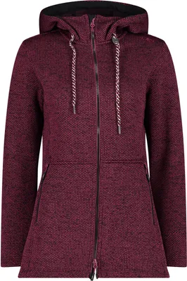 Immagine prodotto di Giacca lunga da donna CMP, modello FIX HOOD, colore amaranto-nero, taglia 40