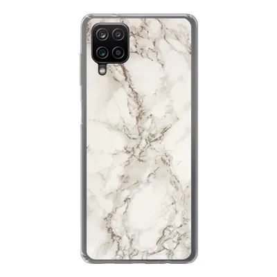 Produktbild von MuchoWow® Handyhülle Schutzhülle Hülle für Samsung Galaxy A12 Marmor - Grau - Weiß Silikon Softcase Handy Hülle - Bild