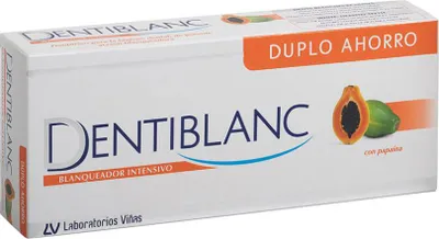 Produktbild von DENTIBLANC BLANQUEADOR INTENSIVO mit Papaya Packung 2 x 100 ml