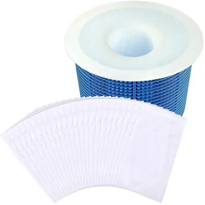 Produktbild von 50er Pack Pool Skimmer Socken – wiederverwendbares Skimmernetz für Schwimmbad – Schützt Pumpe, Filter & Skimmerkörbe, Pool Filter Saver
