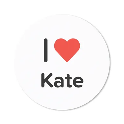 Produktbild von MuchoWow® Mauspad Mousepad Ich liebe - Kate - Mädchen 40x40 cm - Mousepads - Maus Mat - Pad - Mausunterlage - Schreibtisch Accessoires
