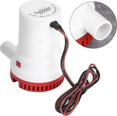 Zdjęcie produktu dla elektryczna pompa zęzowa 2000GPH do odprowadzania wody z łodzi zabezpieczona zapłonem morskim 12V
