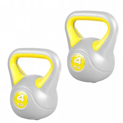 Obrázok produktu pre Gorilla Sports Sada Kettlebell činiek, plast, 2 x 4 kg
