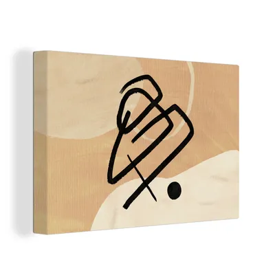Produktbild von OneMillionCanvasses® - Leinwandbilder - 150x100 cm, Abstrakt - Schwarz - Braun, Wandbilder Kunstdruck Wanddekoration - Foto auf Leinwand - Gemälde auf Holzrahmen
