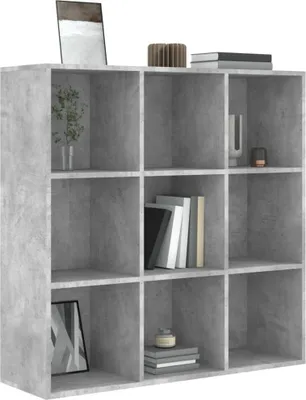 Produktbild von "im Sonderangebot"Bücherregal - CLORIS - Standregal - Robust und langlebig - Betongrau 98x29x97,5 cm Holzwerkstoff - NeuMöbel8753965