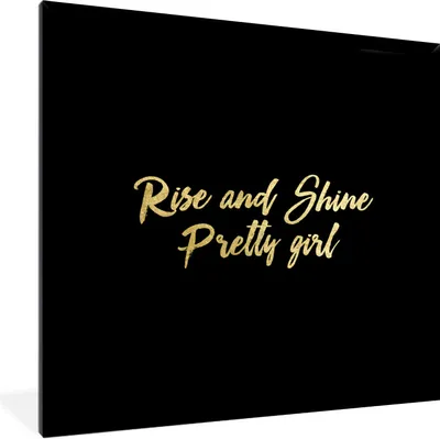 Produktbild von MuchoWow® Gerahmtes Poster Zitat - Zuversicht - Schwarz und Gold 40x40 cm - Poster mit Schwarzem Bilderrahmen Wandposter Rahmen Foto Bilder - Mit Rahmen - Wanddekoration Schlafzimmer
