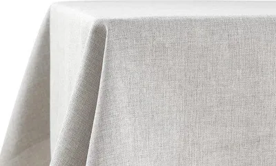 Immagine prodotto di Tovaglia idrorepellente con motivo in stile lino - Antimacchia - Pezzo unico - Grigio - 130x180 cm