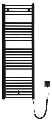 Productafbeelding van Aqualine DIRECT-E elektrische badradiator, rechthoekig, 450x1320 mm, 400 W, zwart