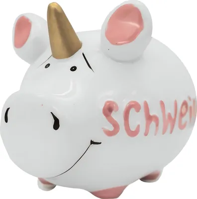 Produktbild von KCG Spardose Schwein Schweinhorn Keramik klein