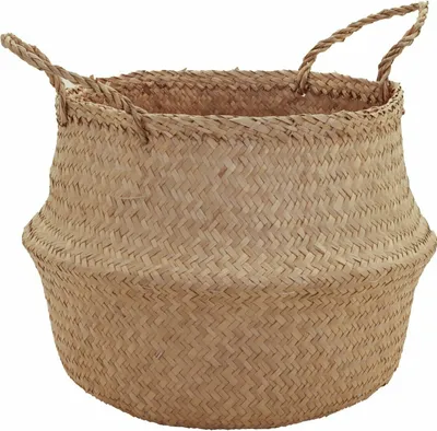 Produktbild von Seegraskorb mit Henkel Aufbewahrungskorb 35x30/40 cm rund faltbar, foliert