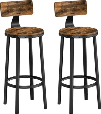 Produktbild von Set aus 2 Barhockern - Industriedesign - Vintage braun