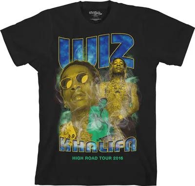 Produktbild von Wiz Khalifa - "90´s" T-Shirt für Herren/Damen Uni RO4852 (S) (Schwarz)