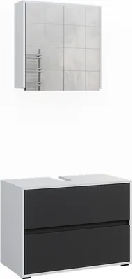 Produktbild von Badmöbel-Set Vicco Maltin Weiß/Anthrazit 2 Teile, Model 41597