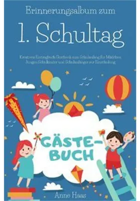 Produktbild von Erinnerungsalbum zum 1. Schultag Kreatives Eintragbuch Geschenk zum Schulanfang für Mädchen Jungen Schulkinder und Schulanfänger zur Einschulung Gästebuch