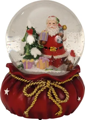 Produktbild von Schneekugel Spieluhr  Ø 11 cm x 15 cm Weihnachtsmann Spieldose