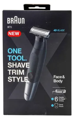 Produktbild von Braun Series X XT5200, Folienschaber, Schwarz, Metallisch, Tasten, Leistung, AC, Integrierte Batterie