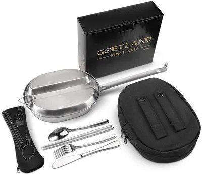 Productafbeelding van RVS Messkit Set voor Kamperen en Picknicken