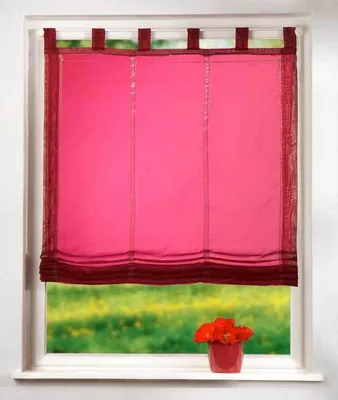 Produktbild von Raffrollo Voile UNI mit Schlaufen, 160x100, Bordeaux, 61008