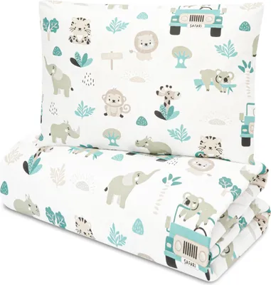 Produktbild von Kinder Bettdecke ohne Bezug 90x120 cm - Baumwolle Baby Decke und Kissen Set Kinderdecke 90x120 und Kopfkissen 60 x 40 - Bettdecken Kinderbettdecke für Babybett
