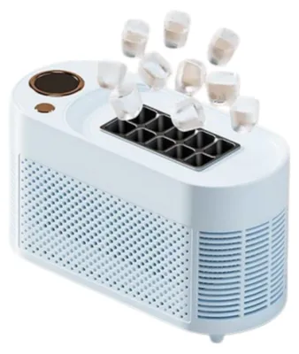Produktbild von Zimilo Tragbare Eiswürfelmaschine mit 10 Eiswürfeln, Schnell Eisbereiter 10–15 Min, 12V, Touch Display, Für Camping Auto und Zuhause, Blau