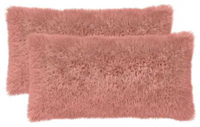 Immagine prodotto di vidaXL, 2 federe per cuscini, HEERLEN, rosa, 40 x 80 cm, in pile di poliestere