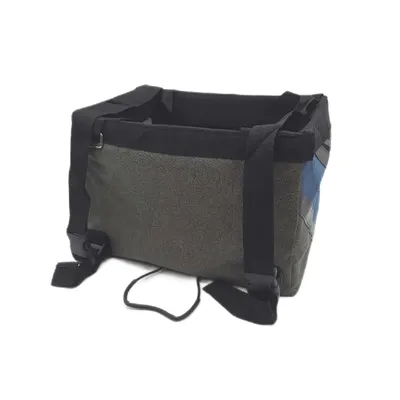 Immagine prodotto di KERBL Borsa da bici per cani/gatti grigio-blu fino a 7 kg - 38x25x25 cm