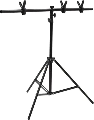 Obrázek produktu pro vidaXL Stojan na pozadí T-Form černý 91x60x(70-200) cm