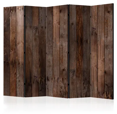 Immagine prodotto di Pannello divisorio acustico Muralo, composto da 5 elementi, pieghevole, con aspetto in legno, dimensioni 225 cm x 172 cm