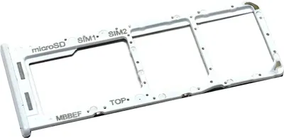 Produktbild von Dual Simkartenhalter und micro-SD Speicherkartenfach passend für Samsung Galaxy M22, Originalersatz, Weiß