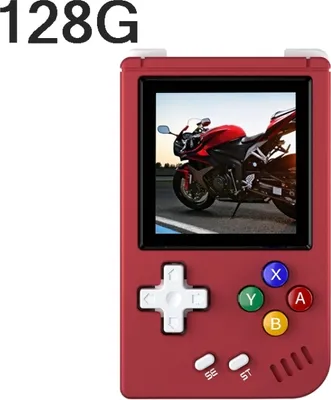 Image de ANBERNIC RG Nano 1,54 pouces IPS Linux System Classic Pocket Retro Console de jeu 128G 5000 jeux(Red)