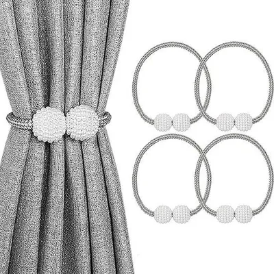 Image de Crochets magnétiques pour la décoration intérieure - Lot de 4 - Gris