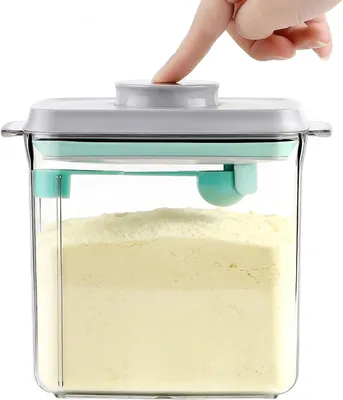 Produktbild von Milchpulverbehälter 1700 ml - Versiegelter Milchpulverdosierer mit Löffel - Tragbarer Milchpulverbehälter für Lebensmittel - Abnehmbar