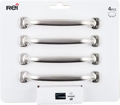 Immagine prodotto di Set 4 maniglie per mobile, interasse 96 mm, zama opaca