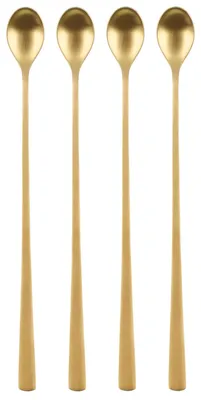 Productafbeelding van Smoothielepels, 26 cm, 4 stuks, goudkleurig