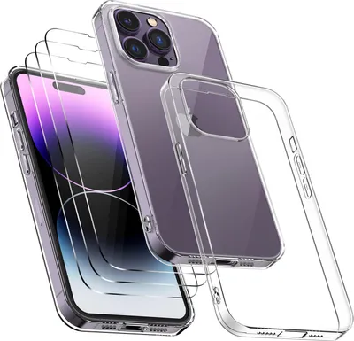 Obrázok produktu pre Puzdro pre Apple iPhone 14 Pro Max transparentné 3x tvrdené sklo odolné