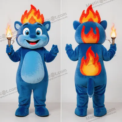 Immagine prodotto di Mascotte MASTICOT Mangiafuoco Cartoon Blu