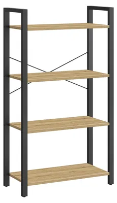 Immagine prodotto di Libreria Industrial Artisan con 4 Ripiani in Rovere e Acciaio