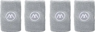 Produktbild von 2 Paar Handgelenk Schweißbänder Sport Basketball Schweiß absorbierende Armband Polyester Baumwoll Sport Sweatband für Männer Frauen grau