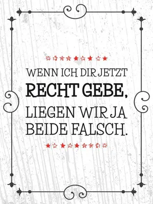 Produktbild von vianmo Holzschild 40x30 cm Wenn dir Recht gebe beide falsch Spruch Zitat