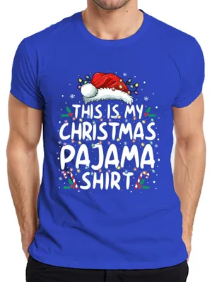 Obrázek produktu pro Tohle je moje vánoční pyžamové tričko Fairy Lights - Christmas Xmas Pánské tričko, modrá, 3XL
