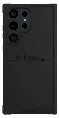 Produktbild von NIVOCASE Hülle für Samsung Galaxy S23 Ultra  Stoßfeste Handyhülle NIVOmax Case Schwarz Glück Statement Motiv ohne Hintergrund
