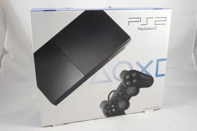 Obrázek produktu pro Sony PlayStation 2 herní konzole PS2 PAL - Stav: dobrý PS2 Slim Black SCPH-750xx