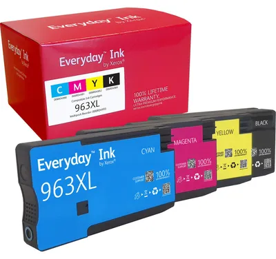 Produktbild von Everyday™ Multipack Tintenmodul von kompatibel mit HP HP963XL (HP963XL MULTIPACK), Hohe Kapazität, Hohe (XL-) Ausbeute, Schwarz, Cyan, Magenta, Gelb, 4 Stück(e), 1600 Seiten, Multipack