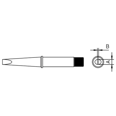 Zdjęcie produktu dla Weller - Końcówka lutownicza CT6A7 - 3,2 mm