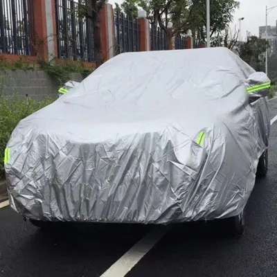 Produktbild von Limousinen-Autoabdeckung, wasserdicht, für jedes Wetter, für den Außenbereich, UV-Schutz, winddicht, vollständig universell (4,4 x 1,8 x 1,6 m)
