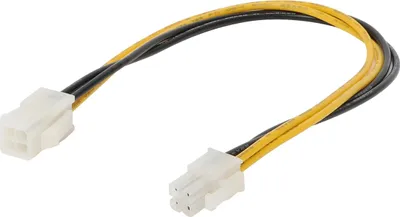 Zdjęcie produktu dla Kabel zasilający, 4-żyłowy, złączka męska 4-żyłowa / złączka żeńska 4-żyłowa, długość 0,3 m