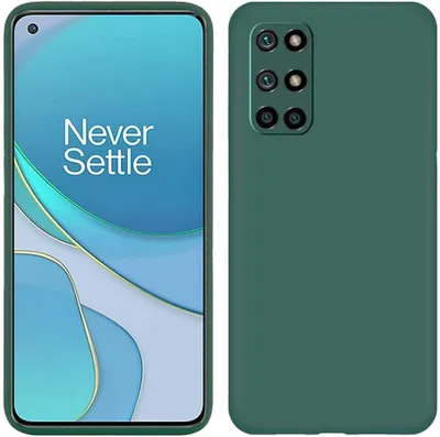 Immagine prodotto di Custodia per OnePlus 8T, custodia protettiva in silicone morbido in gomma liquida Verde notte