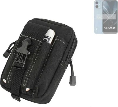 Produktbild von K-S-Trade Gürtel Tasche kompatibel mit Lava Yuva 2 Gürteltasche Holster Schutz Hülle Handy Hülle Smartphone outdoor Handy-Hülle schwarz